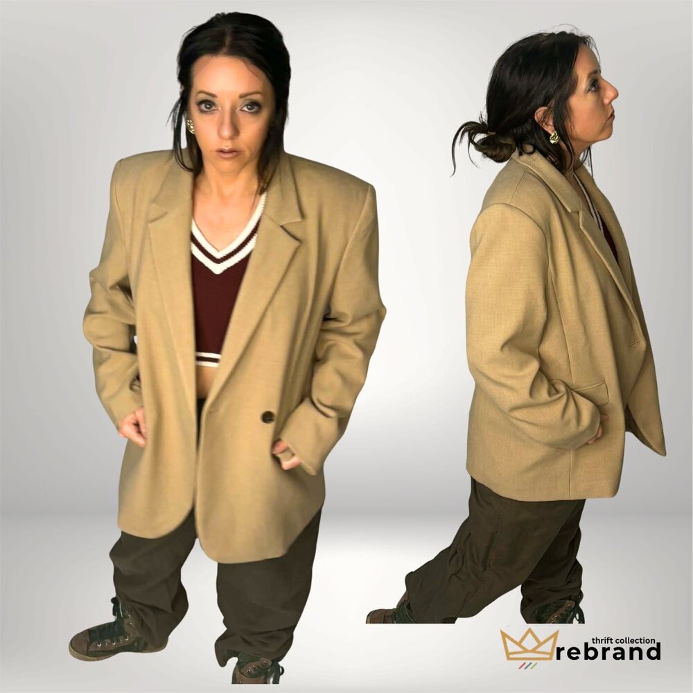 Tailored Neutral Blazer - Banana Republic - Size 14 L/XL (2010s)